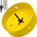 5 1/2 inch Hole Saw with 7/16 Arbor HSS Bi-Metal Hole Saw Blade Strenthen Drill Bits and Variable Teeth Pitch for Wood,Ceiling,Plastic Board,Pipe,Plywood,and Soft Metal Sheet (140mm)