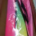 8FT Folding Balance Beam -Gymnastics Floor Beam -Gymnastics Equipment for Kids,Wood core- Anti-Slip Bottom and Carrying Bag for Home (Gradient Rainbow)