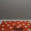 Valentine's Day Door Mat 17x30 Inch Red Love Welcome Decorative Doormat for Indoor Outdoor Love Decorative Doormat (Red 2)