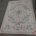Collive Pink Rugs for Bedroom Girls, 4x6 Floral Washable Area Rug Non Slip, Soft Indoor Decor Elegant Carpet for Kids Room Nursery Living Room Dining Room (Pink 4' x 6') (4' x 6' (Rectangular), Pink / Multi)