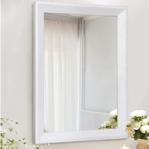 AAZZKANG Rectangular Wall Mirror Decorative Wood Framed Mirrors Large 26"x18" for Farmhouse Bedroom Bathroom Living Room Entryway Hanging Home Decor
