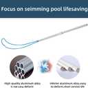 Cloud Fire Safety Hook Pool Pole，Swimming Pool Safety Hook with 3.3 Foot Aluminum Telescopic Poles, Emergency Life Preserving Saving Rescue Equipment for Drowning Swimmers/Cleaning Pool Walls