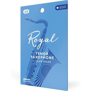 Royal by D'Addario Tenor Sax Reeds, Strength 3, 3-pack