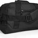 DALIX 14" Small Duffle Bag Two Toned Gym Travel Bag (Black)