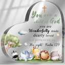 Christian Baptism Gifts for Girls Boys Newborn, Inspirational Godchild Decor for Home, Religious Christening Confirmation Catholic Sign Decorations for Granddaughter Grandson