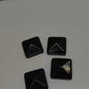 Pelopy 4 Pcs 2" x 2" Black Aluminum Pyramid Post Caps for Wooden or Metal Fence Posts, Weatherproof Decorative Pyramid Covers for Decks, Mailboxes, and Corridors