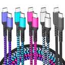HEPU USB C Cable, 5-Pack [3/3/3/6/6FT] USBC to USBC Cables for iPhone 16 15 Pro Max Fast Charging Cord 60W 3A C to C Charger Cord for Samsung S25/S24/S23/S22 for iPad mini/Air MacBook Pro 2022
