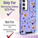 Buleens for Samsung Galaxy S23 Plus Case 6.6 Inch - with Ring Stand & Camera Cover Cute Designed Women Girls Girly Pretty Flower Floral for Samsung S23 Plus Case Compatible with Magsafe