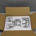 2PCS Christmas Reindeer Resin Sculptures Deer Ornaments Reindeer Statues Light Luxury Casual Shape Suitable for Indoor or Outdoor Country Style Christmas Home Decoration (Silver)