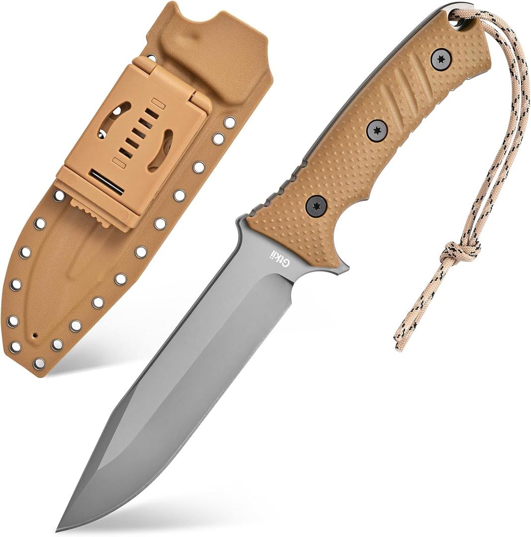 GTK2 Fixed Blade Knife AUS-10 Steel Blade Nylon Fiberglass Handle Full Tang EDC Tool Knifes for Outdoor Camping Survival Adventure Bushcraft (brown) GTK2 Fixed Blade Knife AUS-10 Steel Blade Nylon Fiberglass Handle Full Tang EDC Tool Knifes for Outdoor Camping Survival Adventure Bushcraft (brown)