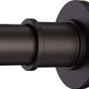 BRIOFOX Industrial Shower Curtain Rod - Rustproof Non-Slip 43-72 Inch Stainless Steel Tension Curtain Rod for Window or Bathroom, Bronze