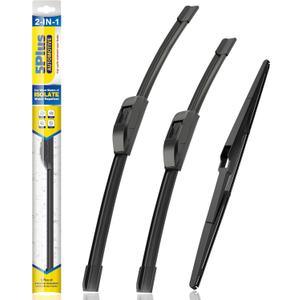 5 PLUS Silicone Windshield Wiper Blades Replacement for 2020 2019 2018 2017 2016 2015 2014 2013-2011 TOYOTA Sienna Wiper Blades(Set of 3),Automotive Replacement Windshield Wiper Blades 28"/20"/16"