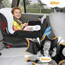 2Pcs Kids Travel Tray for Toddler Car seat, Road Trip Activities Essentials for Toddler, Kids Lap Desk Tray with Tablet Holder Stand Dry Erase Board (Black-2 Pcs)