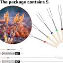 Fire Pit Spark Screen, 24 Inch Outdoor Fire Pit Screen with Foldable Hook and Marshmallow Sticks, Heavy Duty Steel Mesh Fire Pit Cover for Backyard, Beach, RV Camping