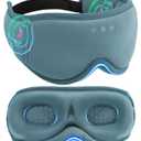 BambooCotton 3D Bluetooth Sleep Mask, LC-dolida 2025 New Sleep Headphones, Wireless Comfort, Sustainable Luxury for Better Sleep