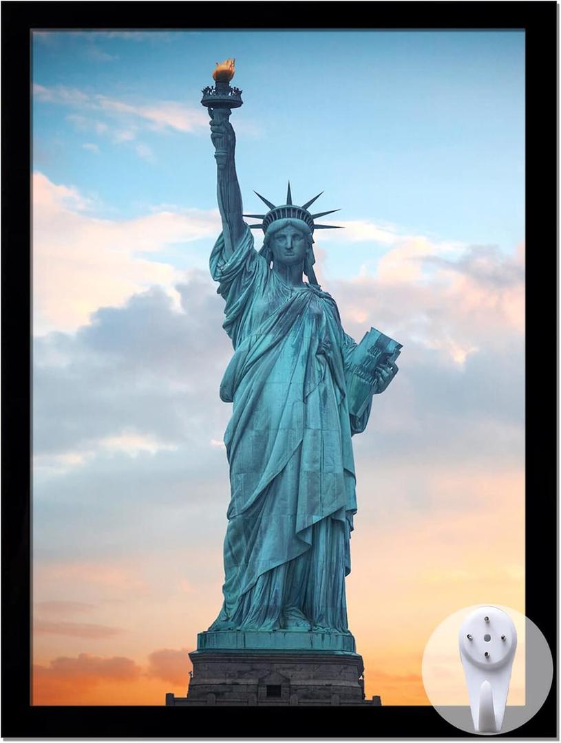 OMAIGAR 18x24 Picture Frame for 18by24 Poster Photo Canvas Certificate Black High Transparent Photo Frame Wall Desktop Horizontal Vertical 18 x 24