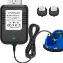 6 Volt Charger for Flybar/Kidzone Bumper CarReplacement Chargers for Kids Ride On Car Toys6V Battery Charger for Ride on with Charging Indicator Light,Input: AC110-240V, Output: 6V 1A