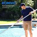 Pool Pole Telescopic, 12 ft Pool Skimmer Pole, Adjustable 3 Piece Aluminum Pool Net Pole, Telescoping Pool Brush Pole, Pool Cleaning Pole, Heavy Duty Swimming Pool Poles