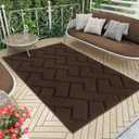 hicorfe Indoor Doormat,Front Back Door Mat Rubber Backing Non Slip Door Mats 47"x71" Absorbent Resist Dirt Entrance Doormat Inside Floor Mats for Entryway Washable Low-Profile(Coffee)