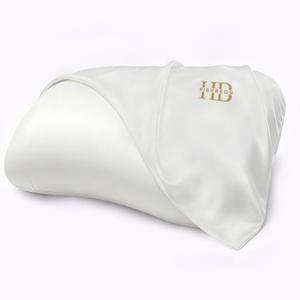 HighBeds Ice Silk Pillowcase, Super Soft and Cooling Polyester Spandex Pillow Covers 2 Pack with Zipperless Design, Ideal for Women and Men(White Pillowcase)