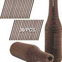 Wine Bottle Protector Sleeves by Honeycomb Paper,36 Set Reusable Glass Liquor Bottle Sleeves for Airplane Travel,Transport,Camping-Proof Safety Impact Resist (Brown)