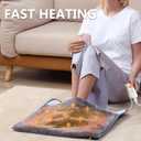 Gintao Heated Electric Foot Warmers for feet,22"20" Foot Heating Pad,Soft Flannel Sherpa Feet Warmers for Women and Men,ETL/FCC Certified, 2H Auto Shut Off,3 Temperature Setting, Perfect Gifts, Gray