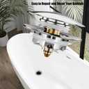 Anlige Bathtub Drain Stopper, Pop Up Tub Stopper and Cover, Bottom with Hair Catcher, Universal for 1.45 to 1.8 in Drain, Replaces Old Drain Plug, Chrome Silver