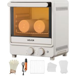 VEVOR Sublimation Oven Machine, 13 Qt, Fits 20oz Tumblers, with 1 Heat Air Gun, 50 Shrink Films, 1 Tape and 2 Heat Gloves, Oven for Sublimation Blank Tumblers, Mugs, Bowls, Off-White