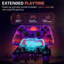 Wireless Controller for ps-4,Remote controller for ps-4/Slim/Pro/PC with Dual Vibration/3.5mm Audio Jack/6-Axis Gyro/Touch Pad/Type-C Port/1000mAh Battery (purple)