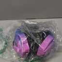 PHOINIKAS PS4 Gaming Headset for PC, Switch, PS5 Headset with 7.1 Stereo Sound, Gaming Headphones with Noise Cancelling Mic, LED Light, Over Ear Headset for Laptop, Mobile (Violet)