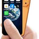 4G Unlocked Mini Smartphone 3GB+32GB,3.88" HD Touch Screen,Android 12,Dual SIM, Face ID,GPS, Quad-Core,1950mAh Battery,Compact Pocket Small Phone for Kids Students Backup Mobile Phone Orange