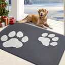 FONEYI Indoor Door Mat, 24"x36" Dog Mats for Muddy Paws, Rubber Backing Non Slip Super Absorbent Washable Entryway Rug, Low-Profile Front Back Door Mats, Inside Floor Doormats for Entryway, Dark Grey