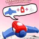 Swooflia 28 Pack Space Erasers Valentines Day Cards for Kids School Classroom Gifts-Mini Outersapce Items, Valentine Exchange Stationery Gift Set for Kindergarten, 1st Grade Class (Blue)