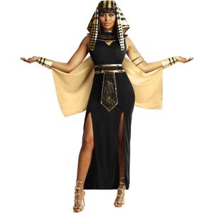 Morph Queen Cleopatra Costume for Women - Egyptian Halloween Costume - Classic Cleopatra Dress for Parties (Large)