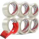 Heavy Duty Packing Tape for Shipping, Scotch Tape,Total 390Y, 1.88 inch x 65 Yards,6 Pack Clear Packing Tape, Scotch Packaging Tape with Dispenser