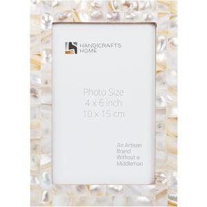 Handicrafts Home Decorative Picture Frame Wooden Photo Frame and Collage (Mop White, 4x6)