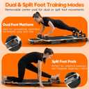 Pilates Board Reformer for Home Workout, 5-in-1 Pilates Equipment with Dual & Split Foot Pads, Smooth Sliding Rail System, Adjustable Headrest for Heights 3'7"–6'3", Core & Full-Body Training