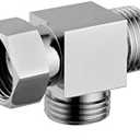 1/2" Brass Chrome 3 Way Diverter, Hose Fitting Tee, T Shape Adapter Connector for Angle Valve Hose, Bath Shower Arm, Toilet Bidet Sprayer Faucet (chome)