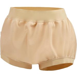 Adult Diaper Cover Waterproof, Reusable Incontinence Plastic Pants Underwear, High Waist Leakproof Absorbent Rubber Diapers (Small, Beige)