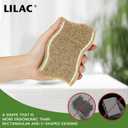 LILAC 12 Pack Natural Cellulose Sponges for Dishes - Non-Scratch Kitchen Scrub Sponges - 100% Biodegradable & Eco-Friendly Cleaning Sponges for Non-Stick Cookware, Bathroom & Household（Yellow）