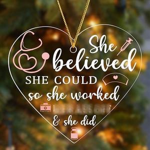 Nurse Gifts for Women Practitioner Gifts Nurse Ornament for School Graduation Gift Christmas Ornaments Birthday Gifts for Her