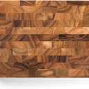 Ironwood Gourmet End Grain Union Stock Yard Professional Chopping Butcher Block, Brown, 14 x 20 x 2.75"
