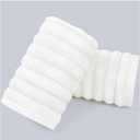 Jacquotha Luxurious 2-Pack Ribbed Striped Hand Towels (White) – Hotel & Spa Premium Cotton Face Towels 13” x 29”, Soft and Quick Drying 480 GSM