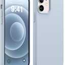 JELE Shockproof Designed for iPhone 12/12 Pro Case, Liquid Silicone Phone Case with [Soft Anti-Scratch Microfiber Lining] Military Grade Drop Protection Slim Thin Cover, 6.1 inch, Baby Blue