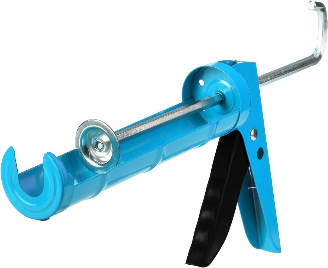Bates- Caulking Gun, 10:1 Thrust Ratio, Light Blue, Caulking Tool Gun, Caulk Gun No Drip, Hand Caulking Guns, Silicone Gun, Caulking Gun Tool, No Drip Caulk Gun, Caulk Guns, Caulking Gun Dripless (1 Pack)