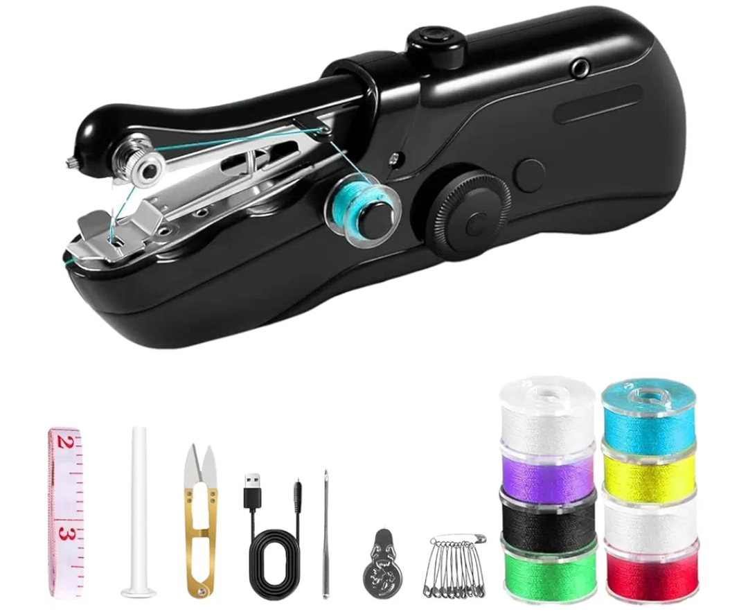 Portable Handheld Sewing Machine for Beginners - Mini Hand Held Sewing Machine for Adults - Small Cordless for Home Travel