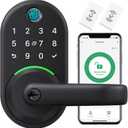 Smart Door Handle Lock with Keypad: Yamiry Fingerprint Smart Knob - Keyless Entry Digital Lock for Front Door - Deadbolt with APP - Generate Passcode Remotely - DIY Installation