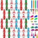 Syhood 24 Pack Christmas No Snap Party Table Favors with Prizes Christmas No Snap Crackers with 24 Pcs Little DIY Xmas Crackers Holiday Table Favors Set for Party(Classic Pattern)