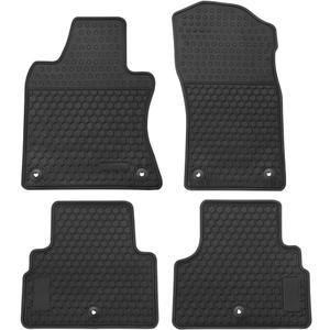 Car Floor Mat for Infiniti Q50 2014-2024 / Q60 2020-2022 Custom Fit Full Black Rubber Auto Liner Mats All Weather Protection Heavy Duty Odorless