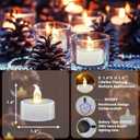 50 Pack LED Tea Lights Bulk, 200+ Hours Long Lasting Battery Operated Flameless Candles for Wedding Centerpieces, Proposal Decorations, Valentine's Day & Event Decor (Warm White)